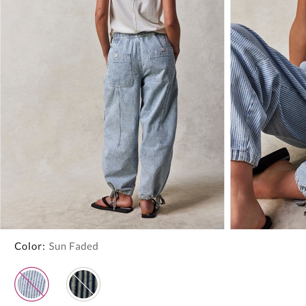Free People Sun Faded Striped Pants